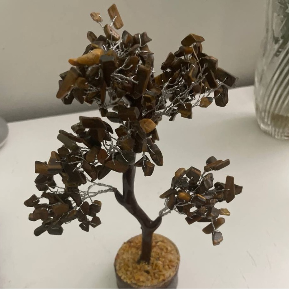 NEW| Tiger Eye Gemstone Tree Of Life Decor - Picture 3 of 3